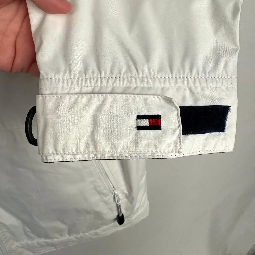 VTG‎ Tommy Hilfiger White Lightweight Performance Mesh Lined Jacket Men's Large